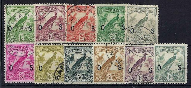 Image of New Guinea SG O42/52 FU British Commonwealth Stamp